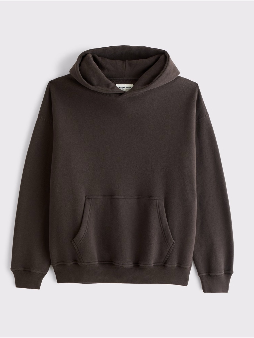 Abercrombie & Fitch Men's Essential Popover Hooded Sweatshirt - Dark Brown